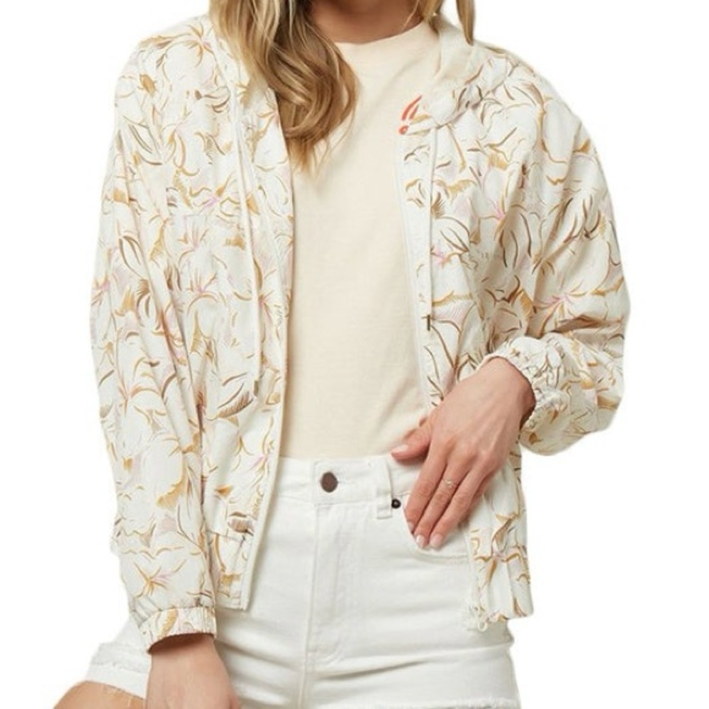 O'Neill Lunan Zip Up Hooded Jacket - Winter White